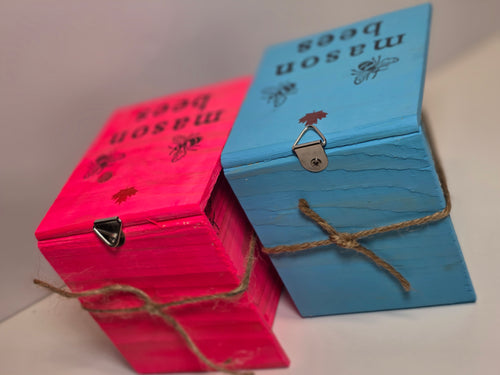 Hooks to hang now anywhere your mason bee home.